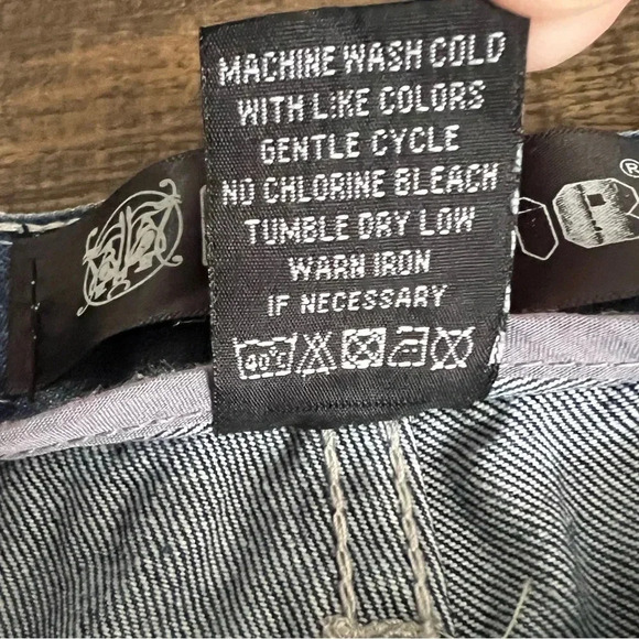 Krome men Light Blue distressed jeans denim Size 30x 30 - Picture 6 of 7